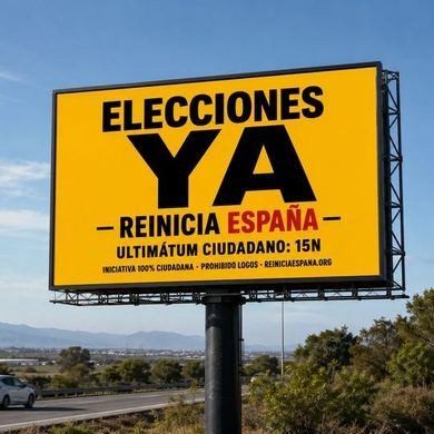 Monoposte Elecciones ya junto a una carretera